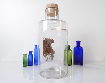 Large Antique French Apothecary Bottle