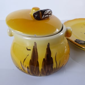 Vintage Provencal Cicada Bonbon Dish - Mediterranean Decor