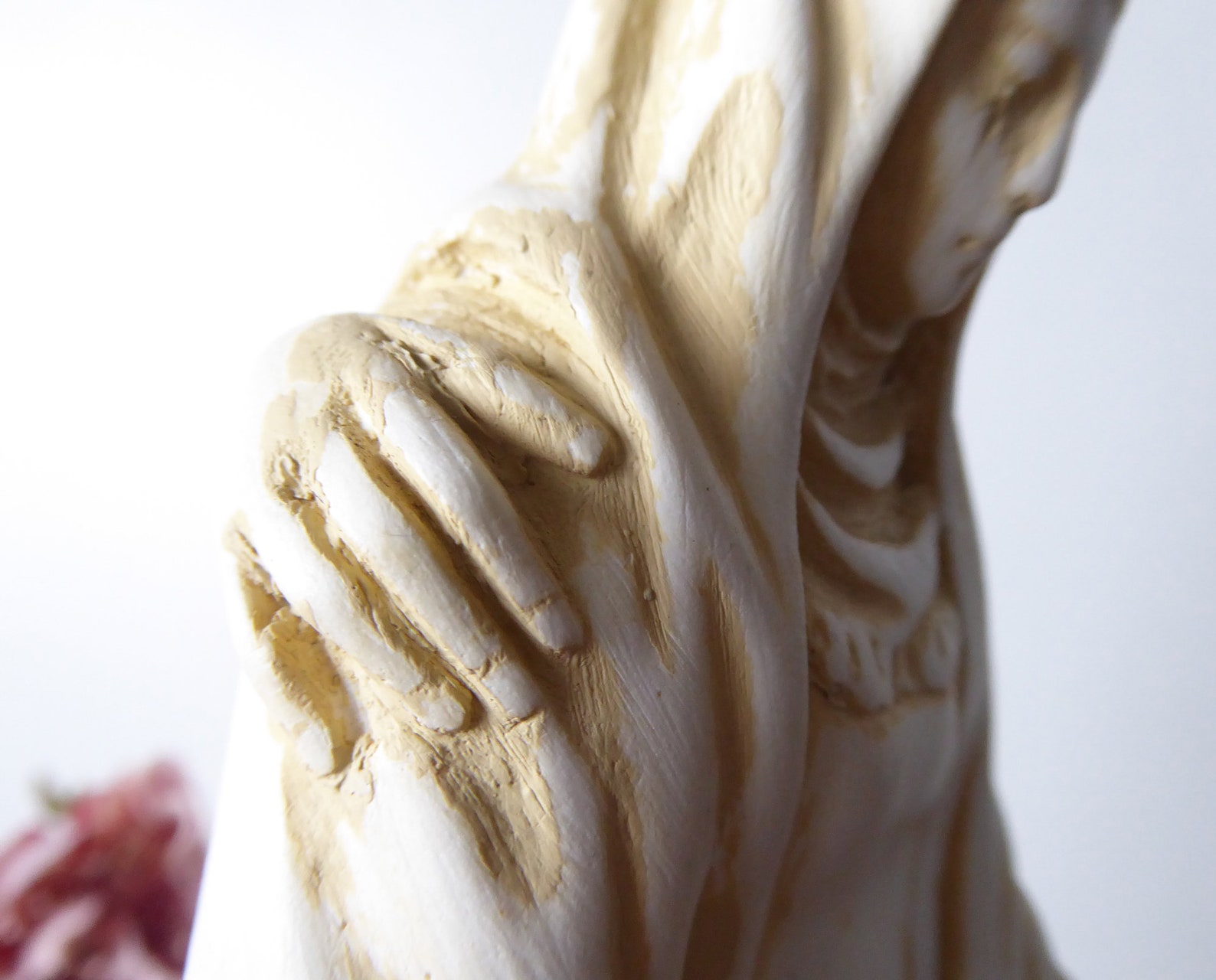 Vintage Plaster Religious Statue French Catholic Decor Etsy