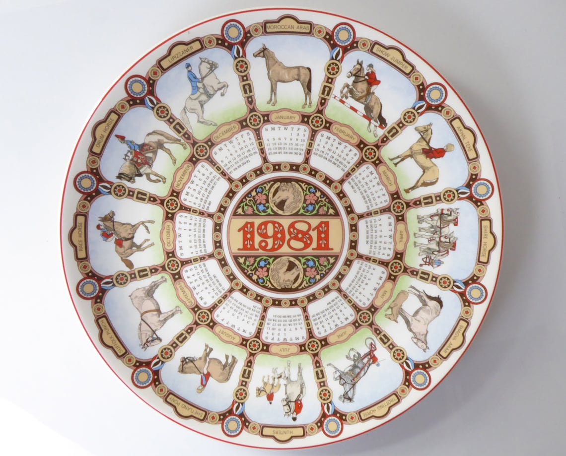 1970s Wedgwood Calendar Plates Collectible Vintage Wedgwood Etsy