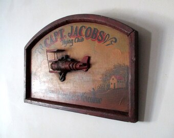 CAPT. JACOBS Flying Club ヴィンテージサインボード VINTAGE WOODEN CAPTAIN JACOBS FLYING SIGN