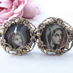 Double Keepsake Brooch Pin | Antique French Jewellery | Antique Brooch