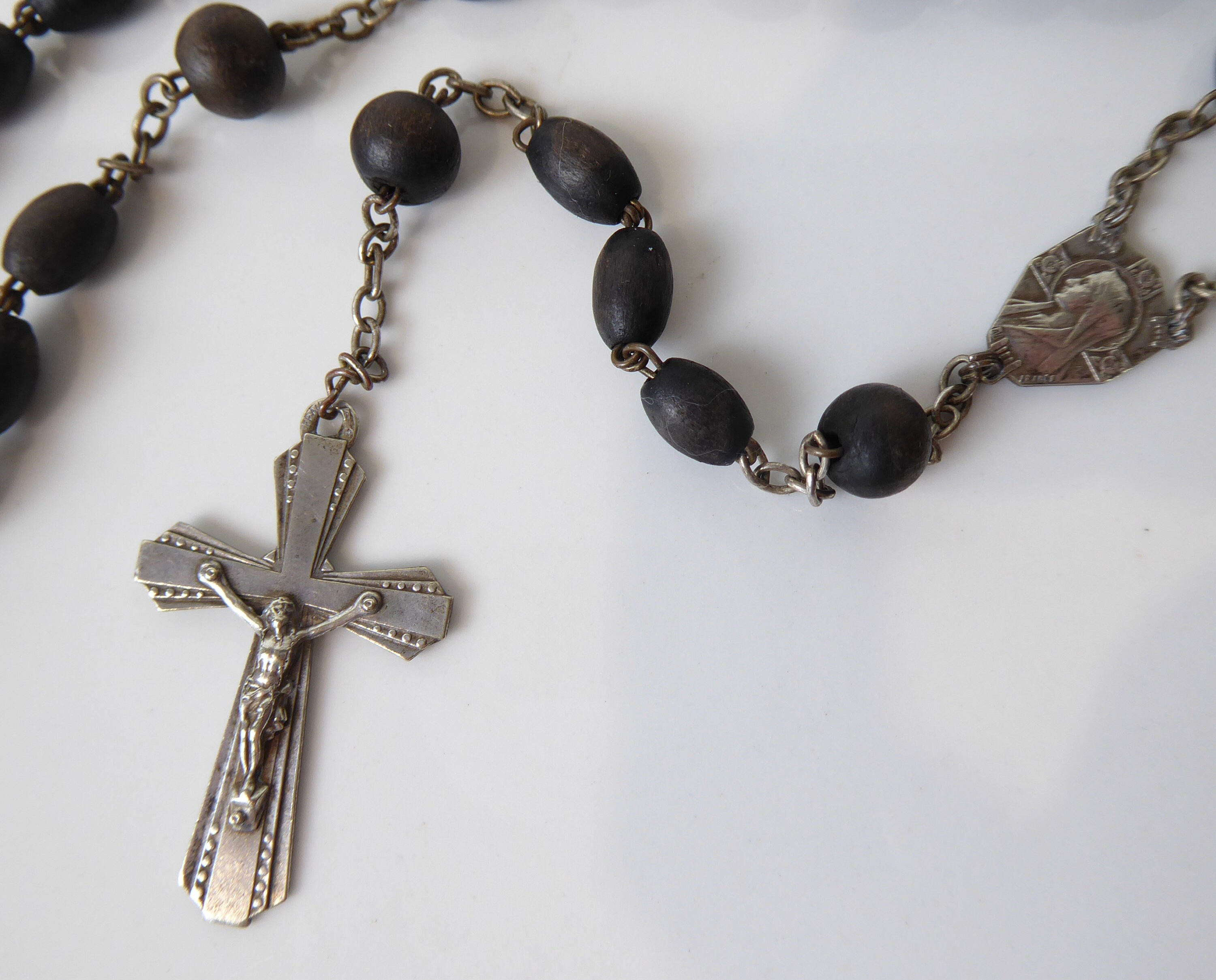 Wooden Rosary Beads Vintage 