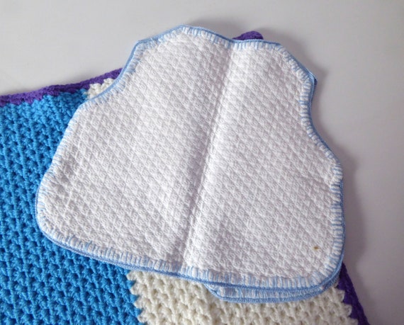 White Baby Waistcoat With Blue Hand Embroidered D… - image 10