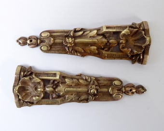 Pair Of Antique French Bronze Furniture Embellishments, Architectural Salvage