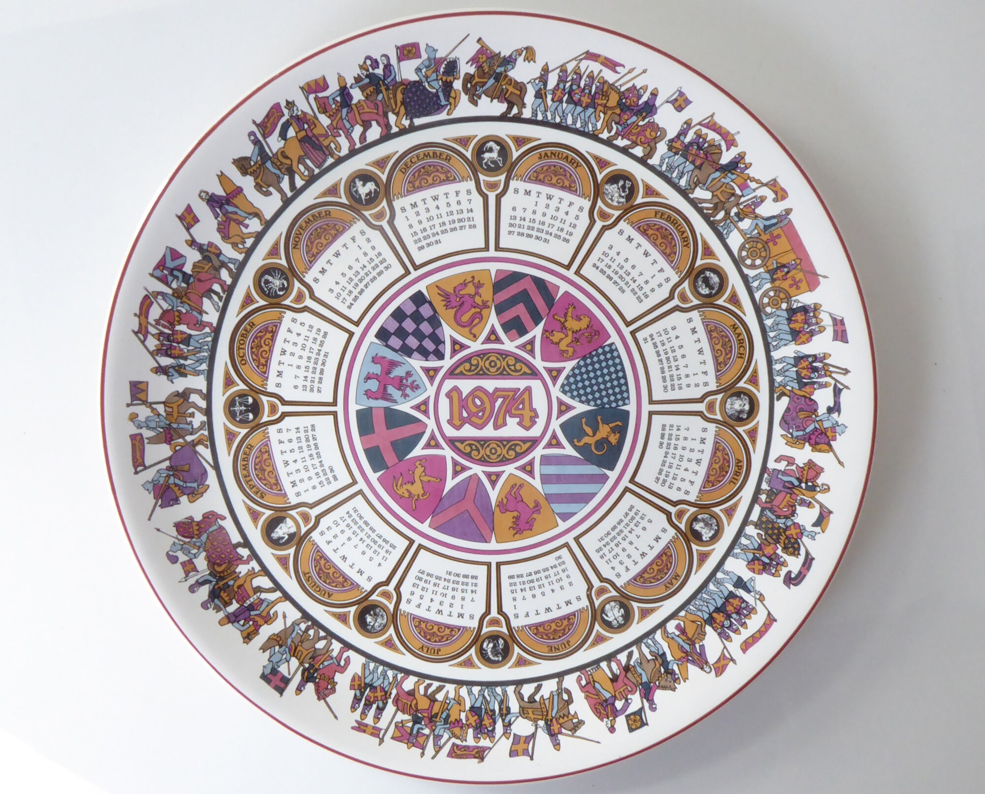 1970s Wedgwood Calendar Plates Collectible Vintage Wedgwood Etsy UK