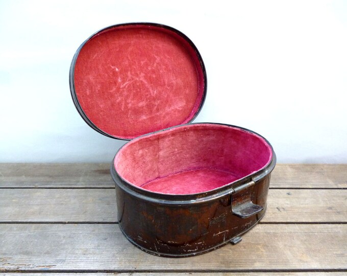 Vintage Tin Storage Tin Vintage Metal Tin Metal Tin With Etsy