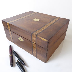 Antique Oak Writing Slope - Writing Box - Stationery Cabinet