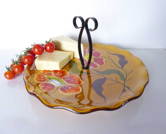ANCIEN PLATEAU À fromages SARREGUEMINES numéroté decor florale EUR 40,00 - FR