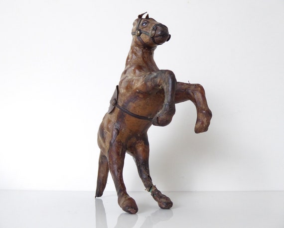Cast Iron Rearing Horse Statue Sculpture Figurine Western Rustic Decor Tack 
