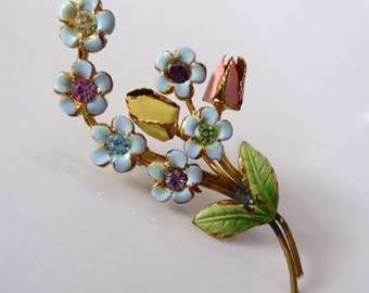 Vintage Flower Brooch | Jewellery Gift | Austrian Jewellery | Dress Brooch |