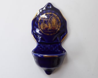 Porcelain Benitier - Vintage Souvenir Of Lourdes