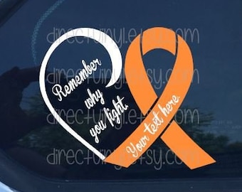 FU Cancer Orange Ribbon Decal Kidney Leukemia FCK Cancer Vinyl Car Truck Vehicle Sticker Orange Ribbon