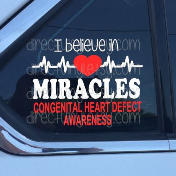 Congenital Heart Defect Awareness  Vinyl Window Decal