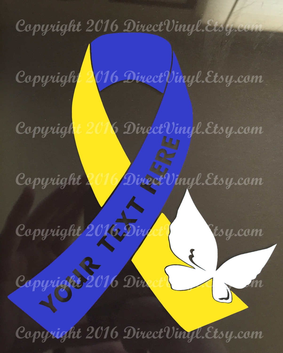 Down Syndrome Awareness Ribbon Window Decal