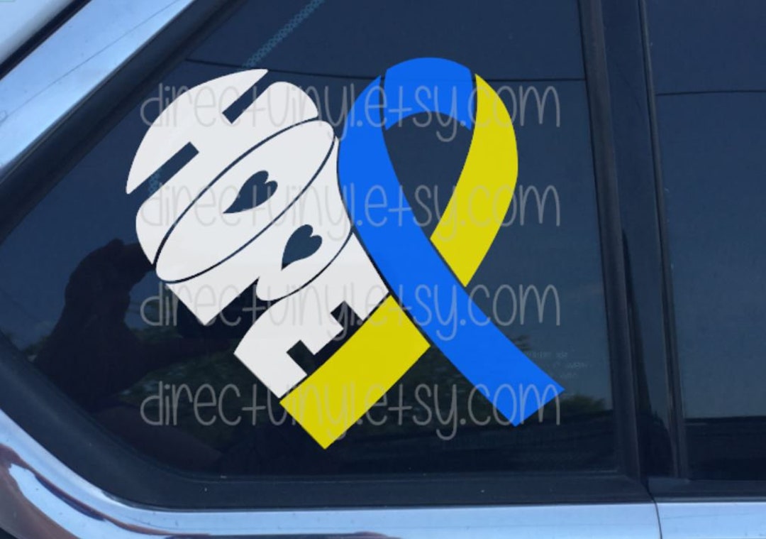 Down Syndrome Awareness Ribbon Hope Heart Window Decal - Etsy