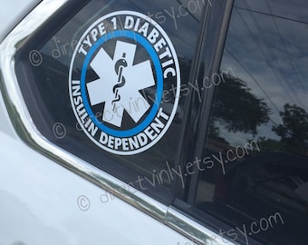 Diabetes Window Cling by Help Belts® for car home and front door windows Diabetes Window Cling by Help Belts® for car home and front door windows