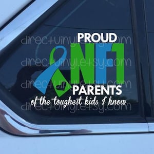 Proud Blue and Green Awareness Ribbon Decal