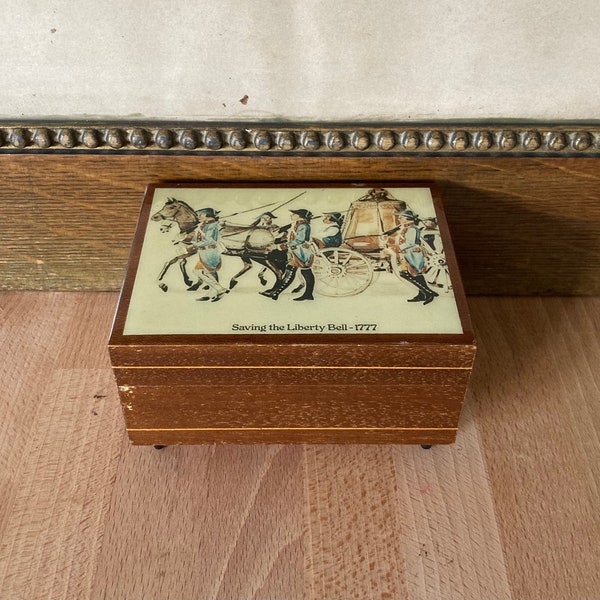 Ballerina Original Deichart Wooden Musical Box | Made in Western Germany | "Star Spangled Banner" | Superstar Swiss Movement | 1976