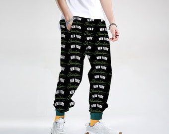 StuddedSpikes by Djamee Unisex NYC Signature Long Casual Baggy Jogger Pants