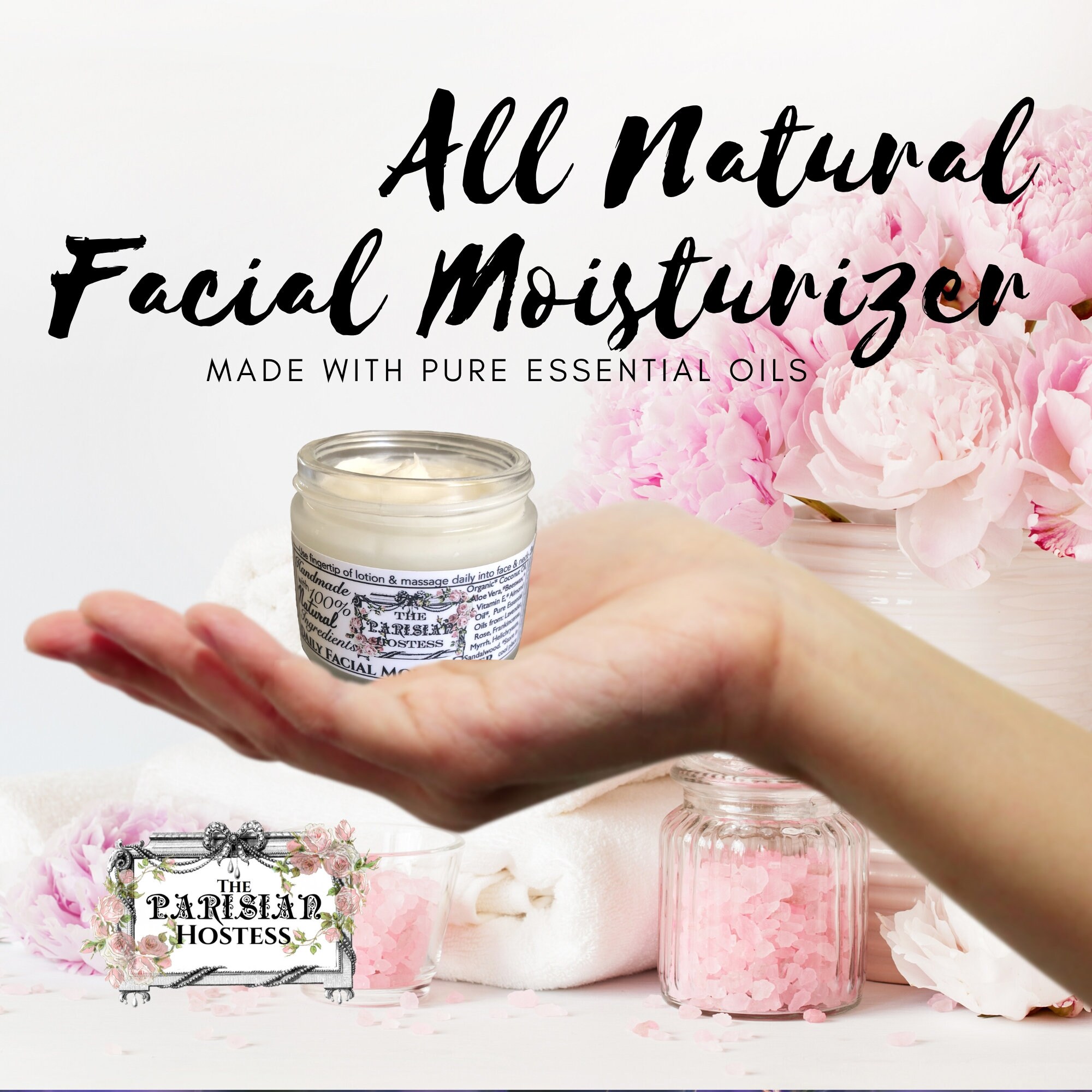 All Natural Facial Moisturizer Organic Lotion Face Cream Etsy