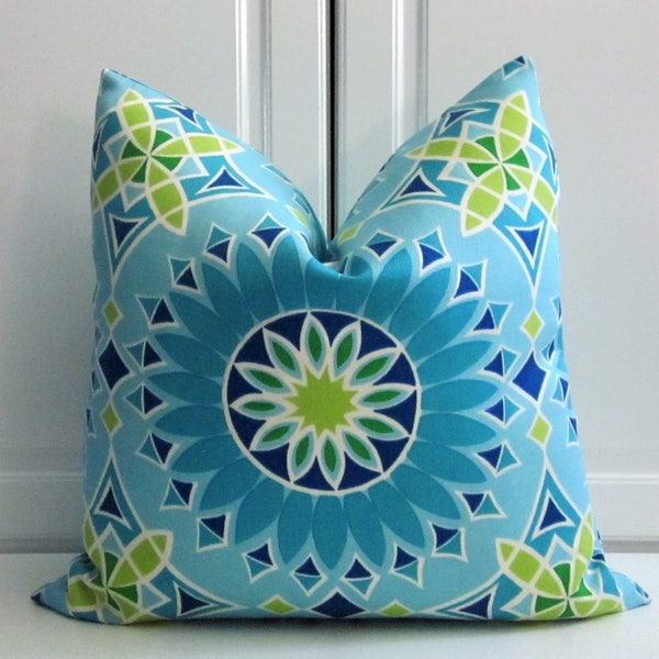 Trina Turk Decorative Pillow Cover-La Soleil-Turquoise-Indoor/Outdoor-18x18-Last One!