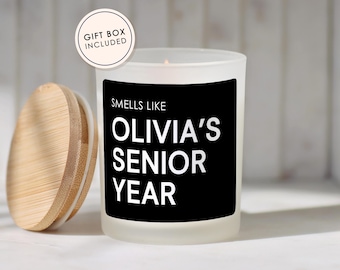 Personalized Senior Candle, Senior Night Gift, Senior Year Candle, Senior Year Gift with Gift Box Gift for Senior Candle for Senior Soy Wax