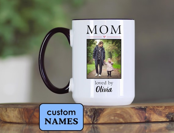 Custom Mom Mug With Photo, Mom Mug With Names, Mom Photo Mug, Mom Mug Photo, Mug For Mom Photo, Mom Mug Custom, Mom Mug Customizable Large