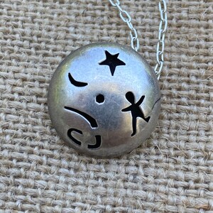 Sterling Silver Pendant - Made in Mexico - Circle Pendant - Silver Necklace