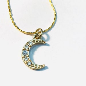 Moon Necklace - Dainty Moon Necklace - Crescent Moon - Simple Moon Necklace - Gold Moon Necklace