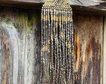 Beaded Tassel Necklace: 14k Gold Boho Chic Jewelry