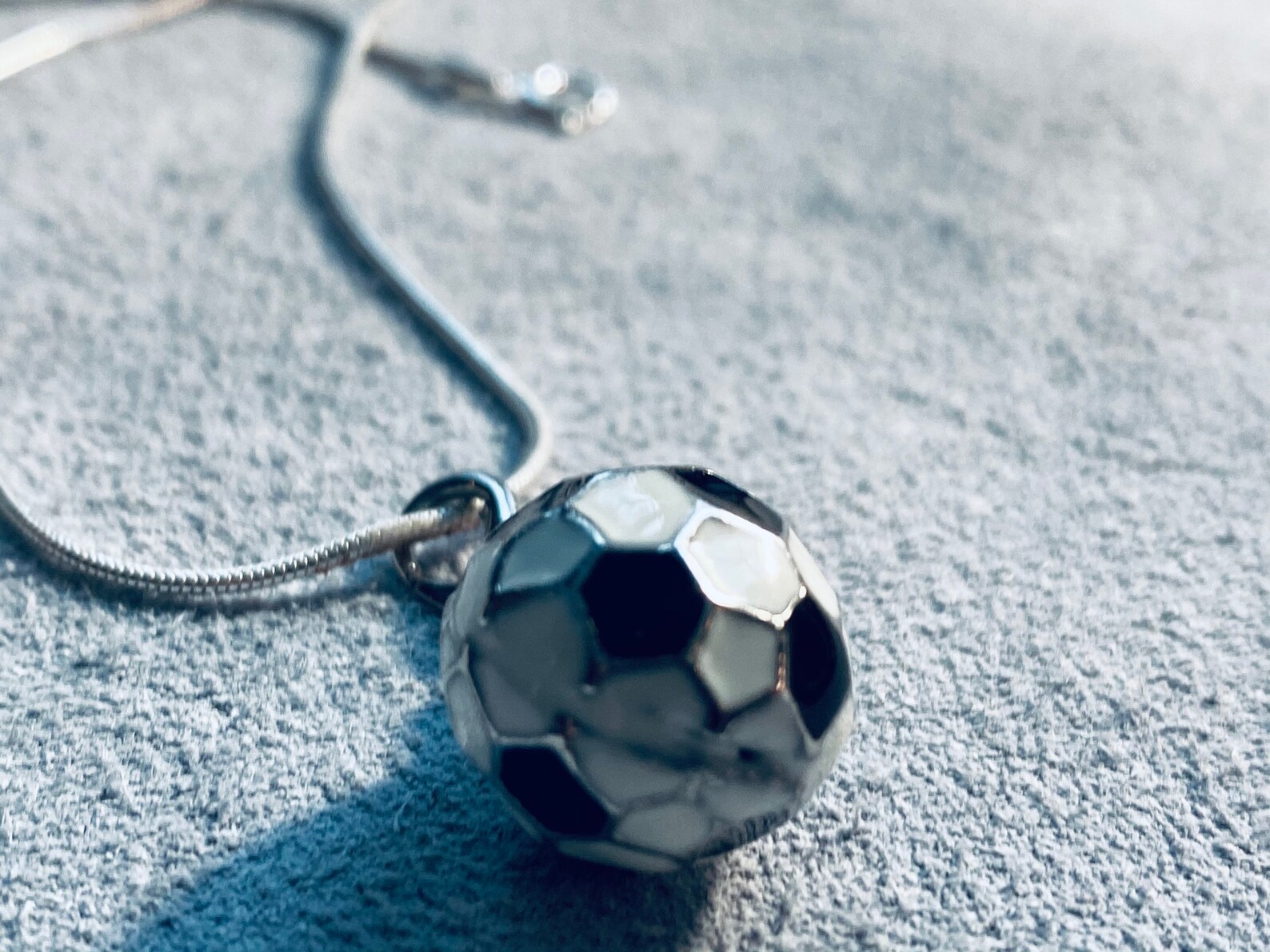 Soccer Ball Charm Necklace Soccer Necklace Soccer Player Etsy