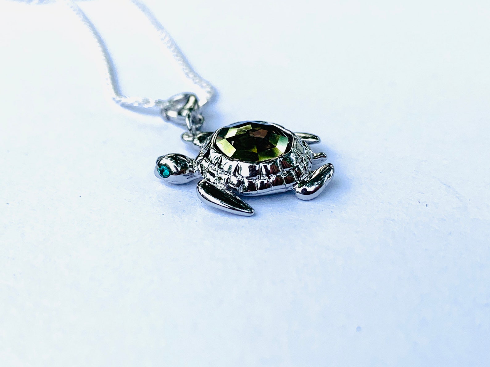 Turtle Necklace Swarovski Crystal Swarovski Crystal Turtle | Etsy