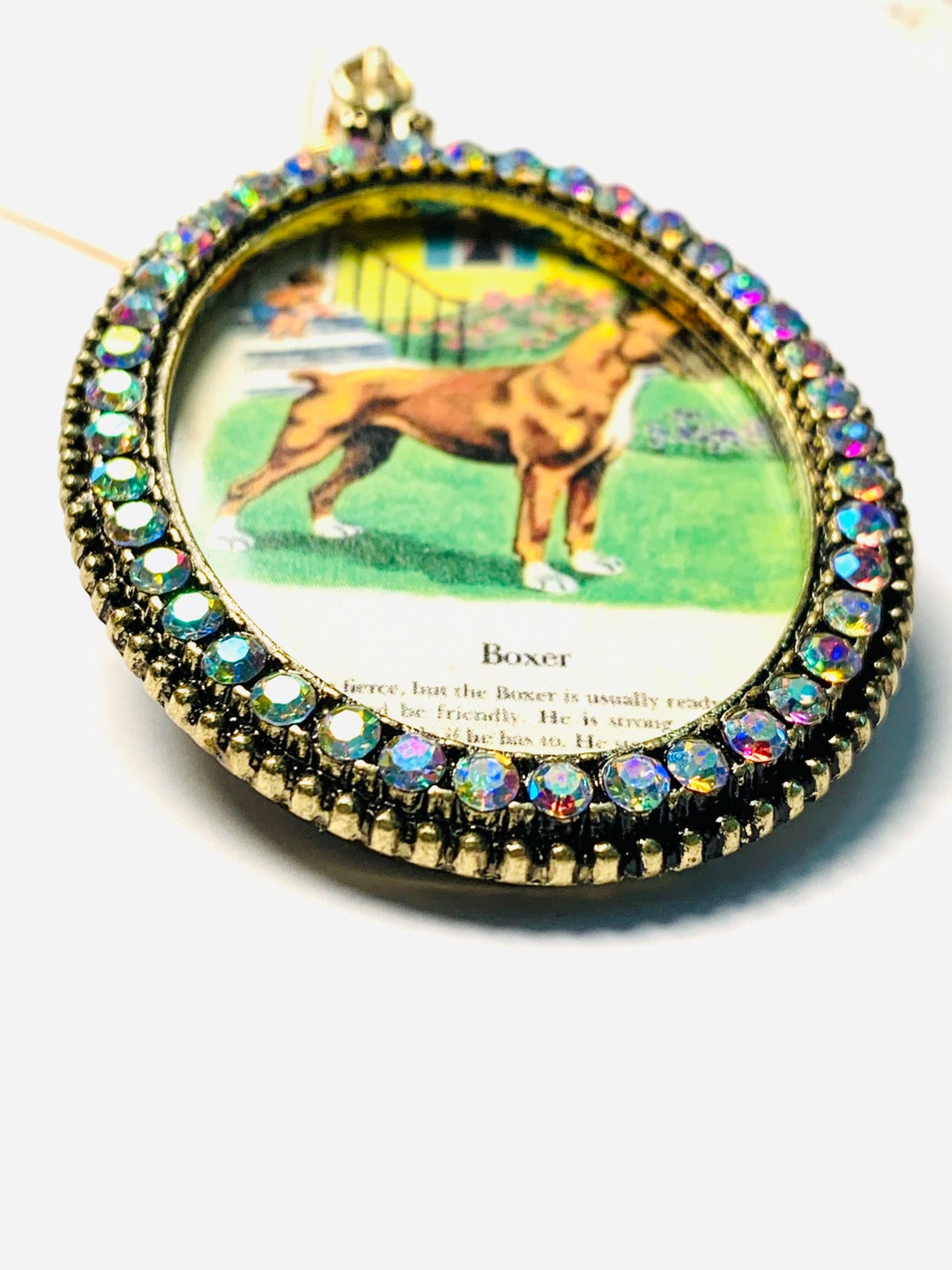 Personalized Boxer Dog Necklace