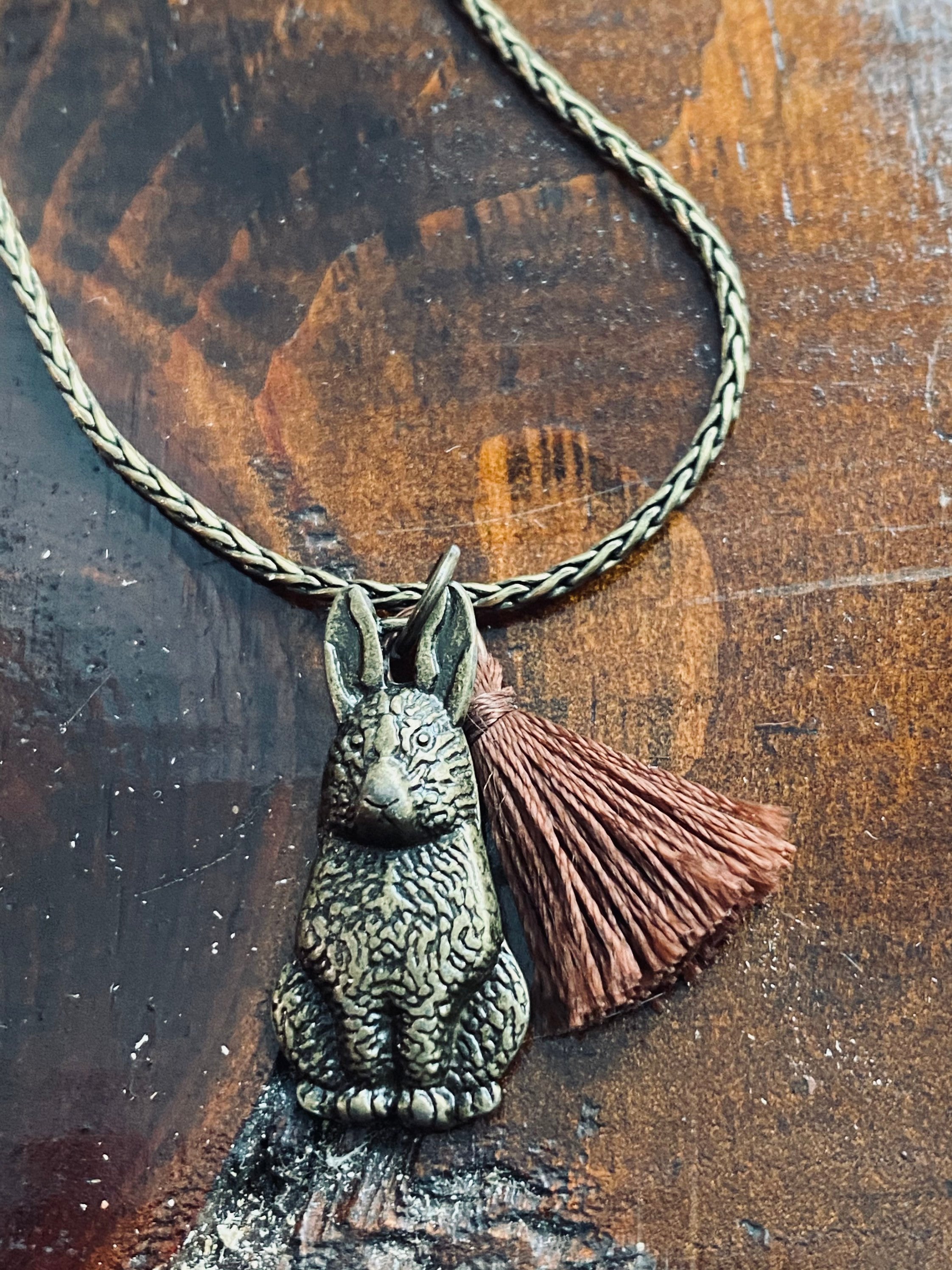 Rabbit Charm Necklace Vintage Jewelry Bunny Charm Necklace Etsy UK