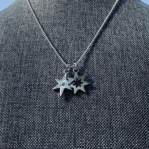 Silver North Star Charm Necklace, Silver Star Necklace,Bridesmaid Gift,Birthday Gift,Star Necklace-