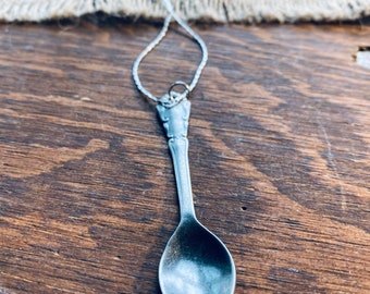 Silver Spoon Necklace - Silver Necklace, Mini Spoon, Spoon Pendant, Silver Pendant, Charm Necklace, Sterling Spoon