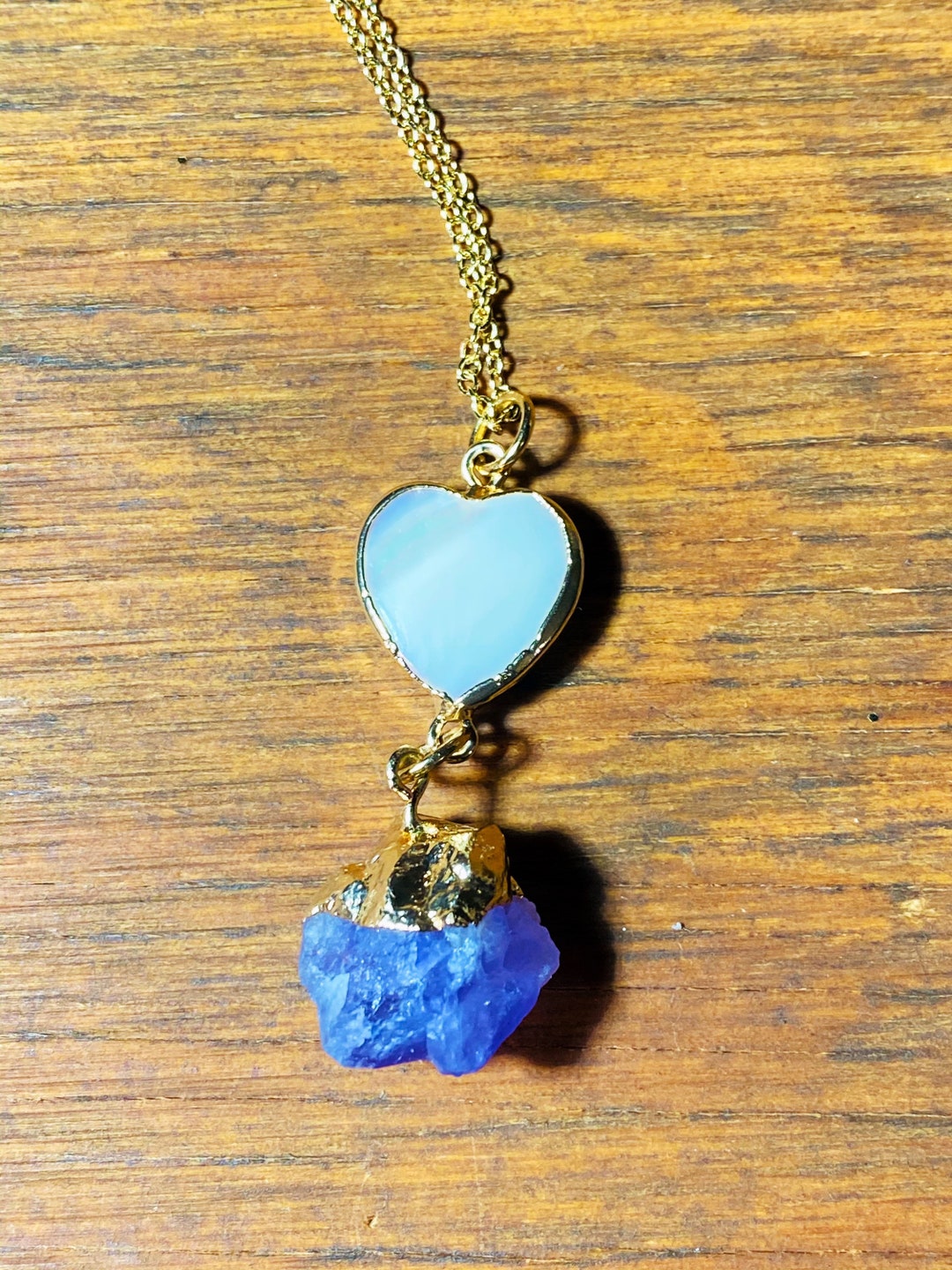 Amethyst Heart Pendant Crystal Necklace Crystal Healing Amethyst