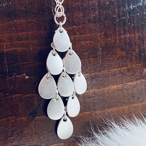 Silver Tassel Necklace - Tassel Necklace - Sterling Silver Necklace - JustBeadItByDrue