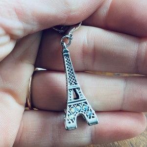 Eiffel Tower Charm - Paris Charm - Paris Pendant - French Charm Necklace - Travel Necklace - JustBeadItByDrue