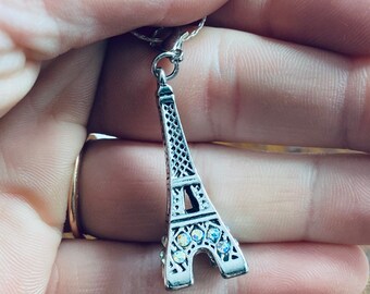 Eiffel Tower Charm Necklace: Paris Travel Pendant