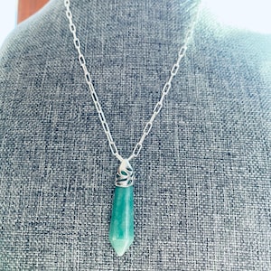 Green Aventurine Necklace - Natural Aventurine Pendant - Healing Crystal - Gemstone Necklace - JustBeadItByDrue