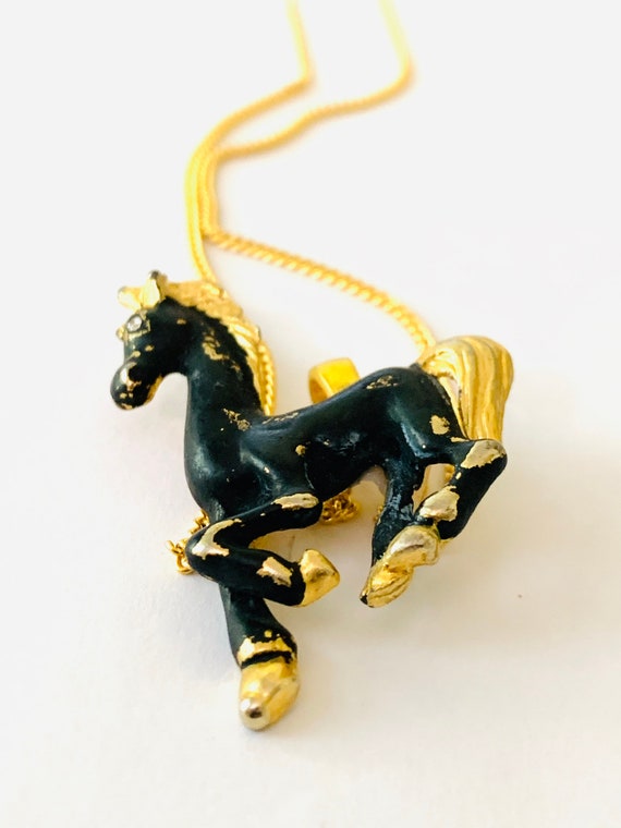 Collier de cheval Black Horse Brooch Pin Flat Black Enamel Horse Vintage Horse Vintage Jewelry Vintage Horse Jewelry Etsy France
