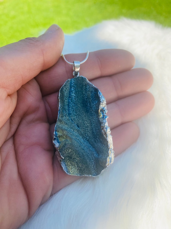 Etsy druzy shop necklace
