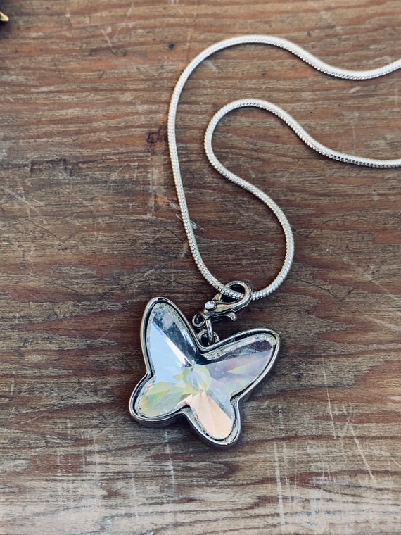 Sterling Silver and Swarovski Crystal Butterfly Pendant Necklace – Tuesday  Morning