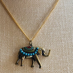 Elephant Necklace - Gold Elephant Necklace - Elephant Charm - Elephant Charm Necklace - Elephant Jewelry - 14k Gold Necklace