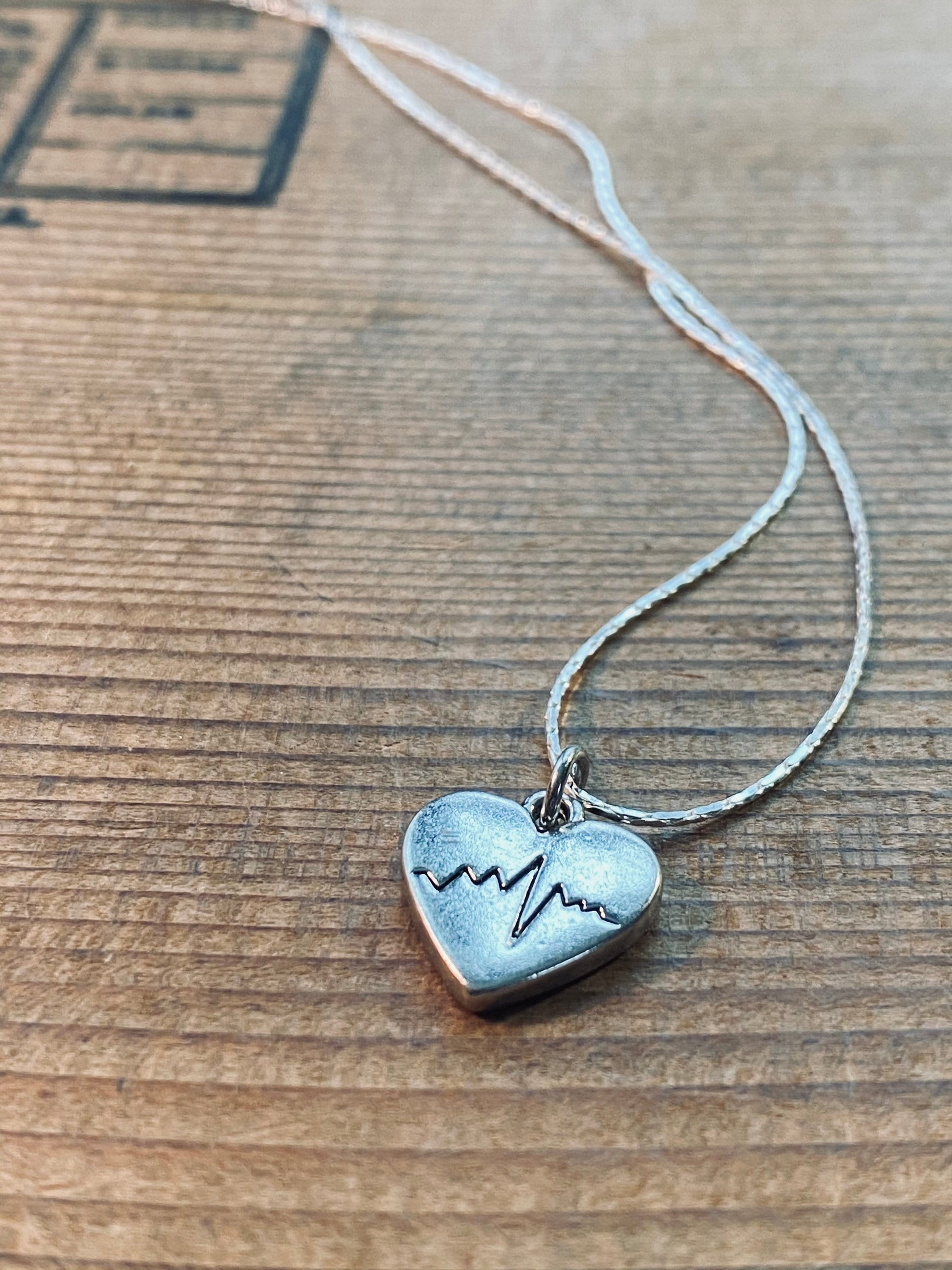 Silver Heartbeat Necklace: Love Jewelry Gift - Etsy India