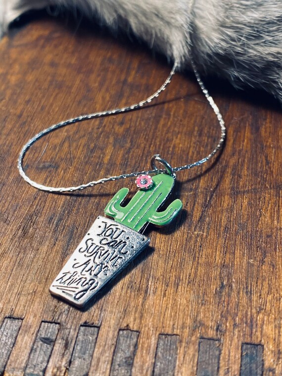 Etsy clearance cactus necklace