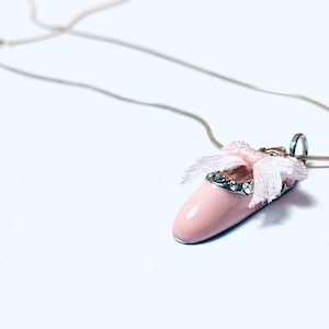 Pink Ballet Slipper Necklace - Ballerina Jewelry - Ballet Jewelry -  Dance Gift - Ballet Shoe Necklace - Ballet Dancer Gift