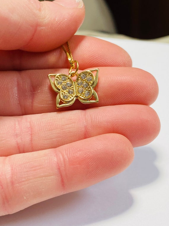 Butterfly Necklace - Gold Butterfly- Pendant Neckl